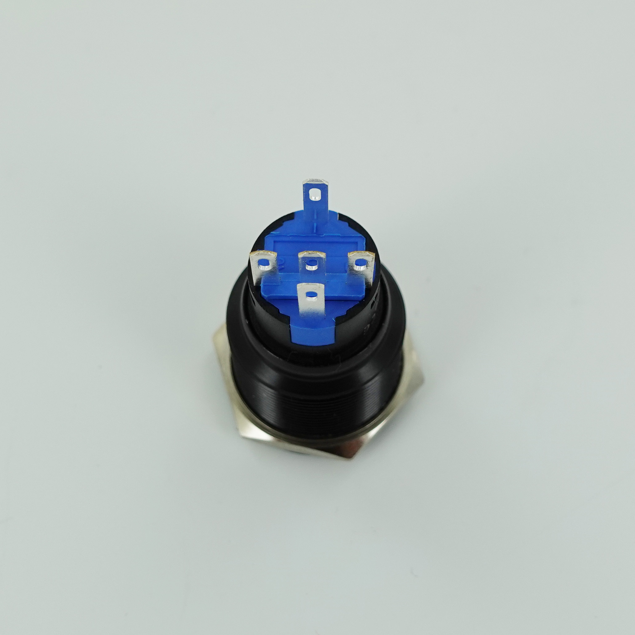 Einbauschalter - / Taster 22 mm Schwarz Ring LED