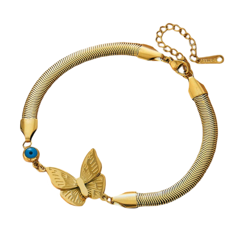 Armband Schmetterling Nazar Gold plattiert (vergoldet)